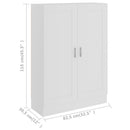 vidaXL fehér szerelt fa könyvszekrény 82,5 x 30,5 x 115 cm