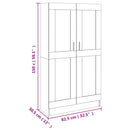 vidaXL sonoma tölgy színű szerelt fa könyvszekrény 82,5x30,5x150 cm