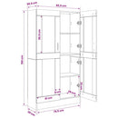 vidaXL sonoma tölgy színű szerelt fa könyvszekrény 82,5x30,5x150 cm