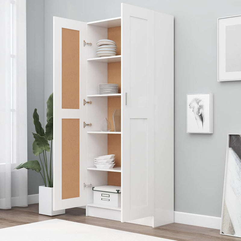 vidaXL fehér szerelt fa könyvszekrény 82,5 x 30,5 x 185,5 cm