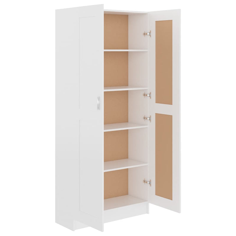 vidaXL fehér szerelt fa könyvszekrény 82,5 x 30,5 x 185,5 cm