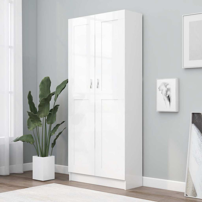 vidaXL fehér szerelt fa könyvszekrény 82,5 x 30,5 x 185,5 cm