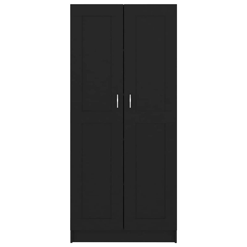 vidaXL fekete szerelt fa könyvszekrény 82,5 x 30,5 x 185,5 cm