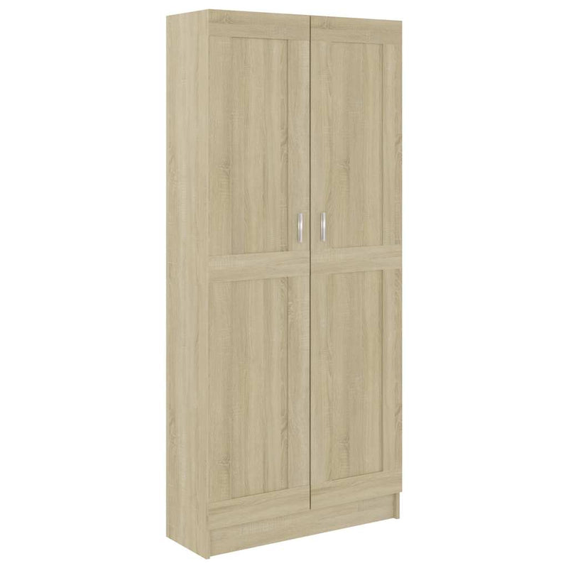 vidaXL sonoma tölgy színű szerelt fa könyvszekrény 82,5x30,5x185,5 cm