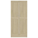 vidaXL sonoma tölgy színű szerelt fa könyvszekrény 82,5x30,5x185,5 cm