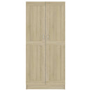 vidaXL sonoma tölgy színű szerelt fa könyvszekrény 82,5x30,5x185,5 cm