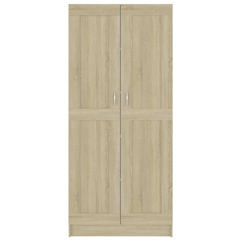 vidaXL sonoma tölgy színű szerelt fa könyvszekrény 82,5x30,5x185,5 cm