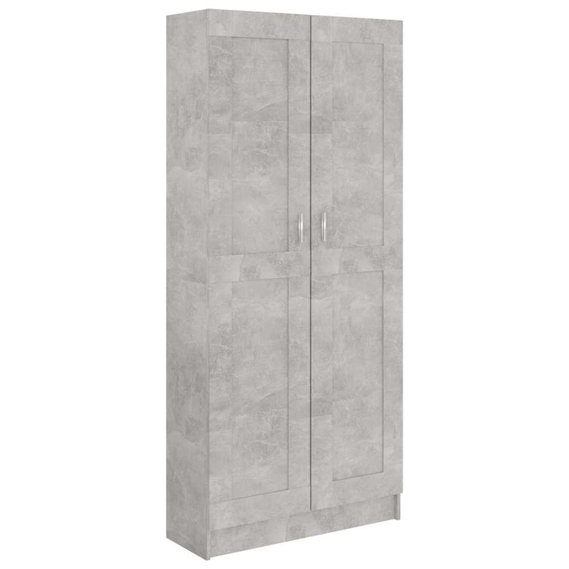 vidaXL betonszürke szerelt fa könyvszekrény 82,5 x 30,5 x 185,5 cm