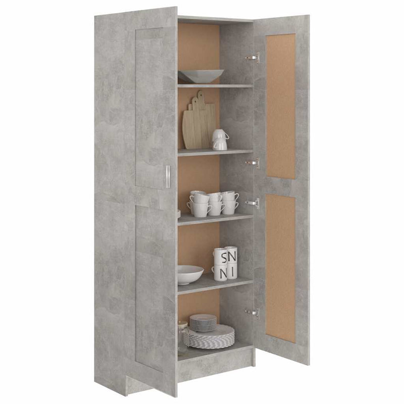 vidaXL betonszürke szerelt fa könyvszekrény 82,5 x 30,5 x 185,5 cm