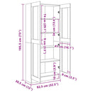 vidaXL betonszürke szerelt fa könyvszekrény 82,5 x 30,5 x 185,5 cm