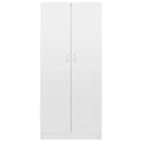 vidaXL magasfényű fehér szerelt fa könyvszekrény 82,5x30,5x185,5 cm