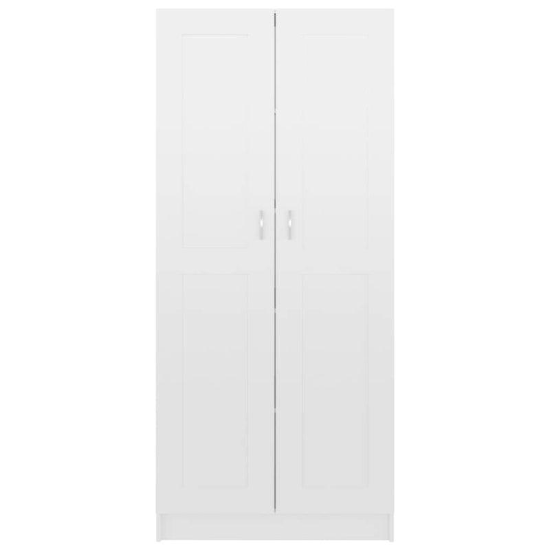 vidaXL magasfényű fehér szerelt fa könyvszekrény 82,5x30,5x185,5 cm