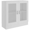 vidaXL fehér szerelt fa vitrinszekrény 82,5 x 30,5 x 80 cm