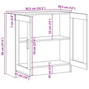 vidaXL fekete szerelt fa vitrinszekrény 82,5 x 30,5 x 80 cm