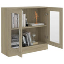vidaXL sonoma tölgy színű szerelt fa vitrinszekrény 82,5x30,5x80 cm