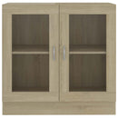 vidaXL sonoma tölgy színű szerelt fa vitrinszekrény 82,5x30,5x80 cm