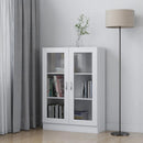 vidaXL fehér szerelt fa vitrinszekrény 82,5 x 30,5 x 115 cm