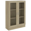 vidaXL sonoma tölgy színű szerelt fa vitrinszekrény 82,5x30,5x115 cm