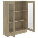 vidaXL sonoma tölgy színű szerelt fa vitrinszekrény 82,5x30,5x115 cm