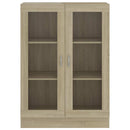 vidaXL sonoma tölgy színű szerelt fa vitrinszekrény 82,5x30,5x115 cm