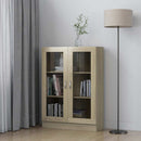 vidaXL sonoma tölgy színű szerelt fa vitrinszekrény 82,5x30,5x115 cm