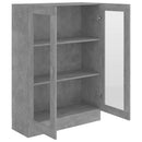 vidaXL betonszürke szerelt fa vitrinszekrény 82,5 x 30,5 x 115 cm