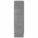 vidaXL betonszürke szerelt fa vitrinszekrény 82,5 x 30,5 x 115 cm