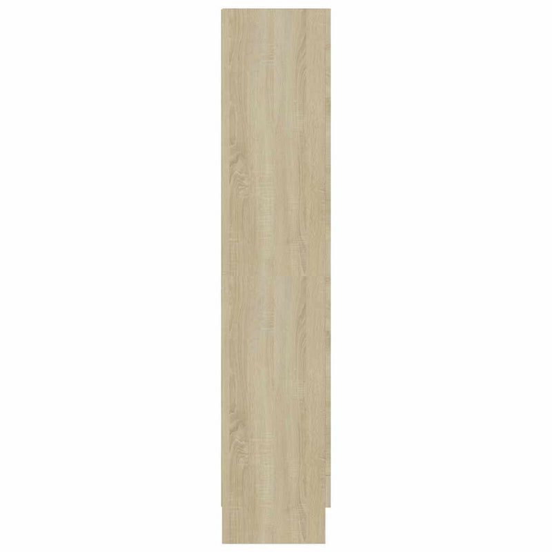 vidaXL sonoma tölgy színű szerelt fa vitrinszekrény 82,5x30,5x150 cm