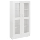 vidaXL magasfényű fehér szerelt fa vitrinszekrény 82,5 x 30,5 x 150 cm