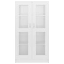 vidaXL magasfényű fehér szerelt fa vitrinszekrény 82,5 x 30,5 x 150 cm