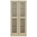 vidaXL sonoma tölgy színű szerelt fa vitrinszekrény 82,5x30,5x185,5 cm