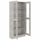 vidaXL betonszürke szerelt fa vitrinszekrény 82,5 x 30,5 x 185,5 cm