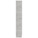 vidaXL betonszürke szerelt fa vitrinszekrény 82,5 x 30,5 x 185,5 cm