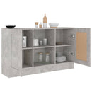 vidaXL betonszürke szerelt fa tálalószekrény 120 x 30,5 x 70 cm