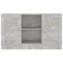 vidaXL betonszürke szerelt fa tálalószekrény 120 x 30,5 x 70 cm