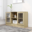 vidaXL sonoma tölgy színű szerelt fa vitrinszekrény 120 x 30,5 x 70 cm