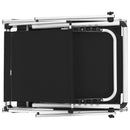 vidaXL 2 db fekete alumínium és textilén összecsukható tetős napozóágy