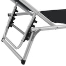 vidaXL 2 db fekete alumínium és textilén összecsukható tetős napozóágy