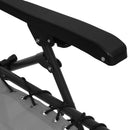 vidaXL szürke összecsukható textilén nyugágy