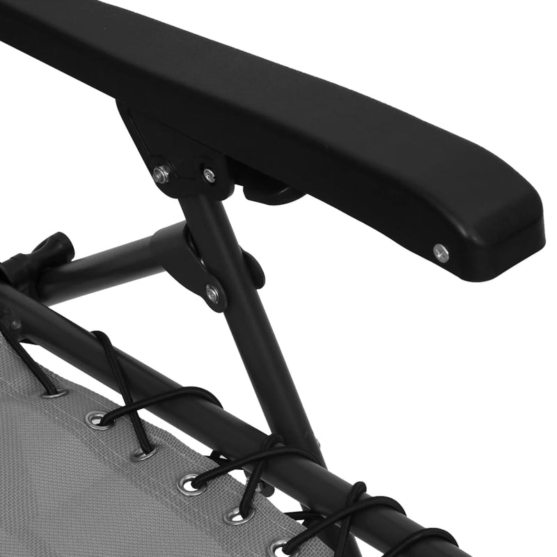 vidaXL szürke összecsukható textilén nyugágy