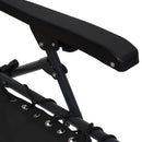 vidaXL fekete összecsukható textilén nyugágy