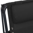 vidaXL fekete összecsukható textilén nyugágy