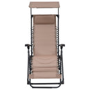 vidaXL tópszínű összecsukható textilén nyugágy