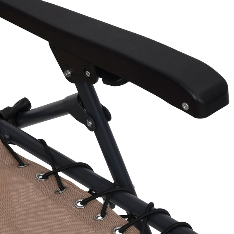 vidaXL tópszínű összecsukható textilén nyugágy