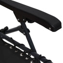 vidaXL 2 db fekete összecsukható textilén nyugágy