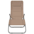 vidaXL 2 db tópszínű textilén és porszórt acél összecsukható napágy