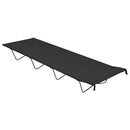 vidaXL 2 db fekete oxford szövet és acél kempingágy 180 x 60 x 19 cm