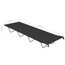 vidaXL 2 db fekete oxford szövet és acél kempingágy 180 x 60 x 19 cm
