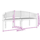 vidaXL tömör tíkfa banán alakú pad 200 cm