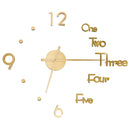 vidaXL aranyszínű modern 3D falióra 100 cm XXL